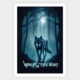 Wolf in the Mist Sticker